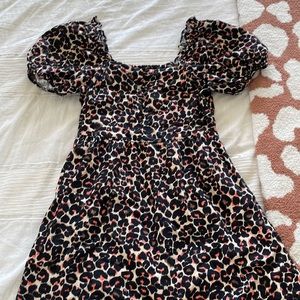 Animal print dress flowy dress